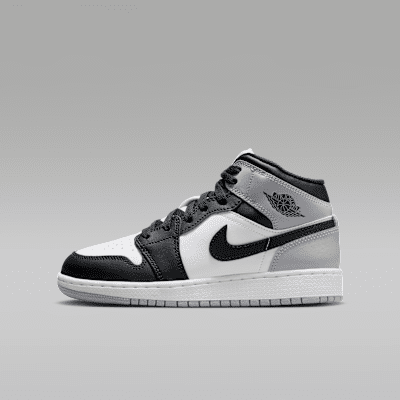 Nike Air Jordan 1 Mid ホワイト/グレー/ブラック UK10 Jordan Air Jordan 1 Mid - White / Black / Light Smoke Grey